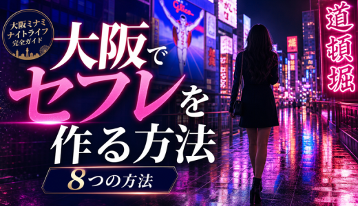 大阪セフレの作り方！おすすめアプリやセックスできた体験談も紹介